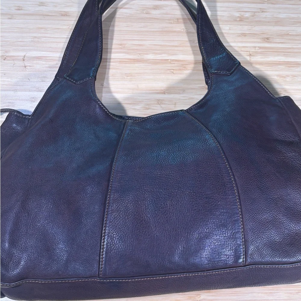 J. Jill Dark Brown Leather Shoulder Bag - Picture 1 of 9